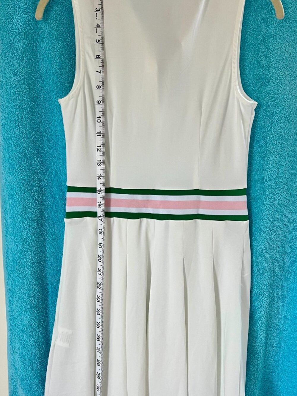 WBQ White Tennis Dress w/ Shorts | Pleated - Picture 4 of 9